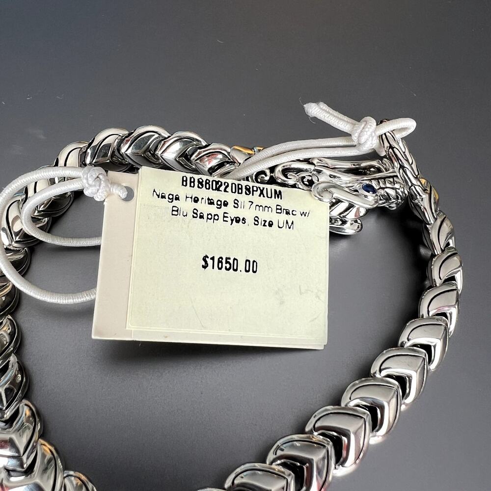 John Hardy Naga DragonBracelet Sterling Silver 7mm unisex NEW - Picture 6 of 8